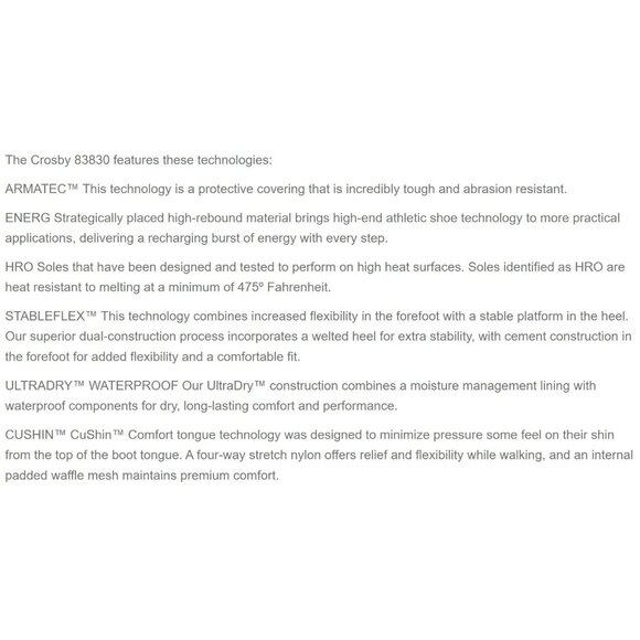 Irish Setter Crosby Waterproof Nano Carbon Safety Toe Work Boots 83830 Men's 8 - Picture 13 of 14